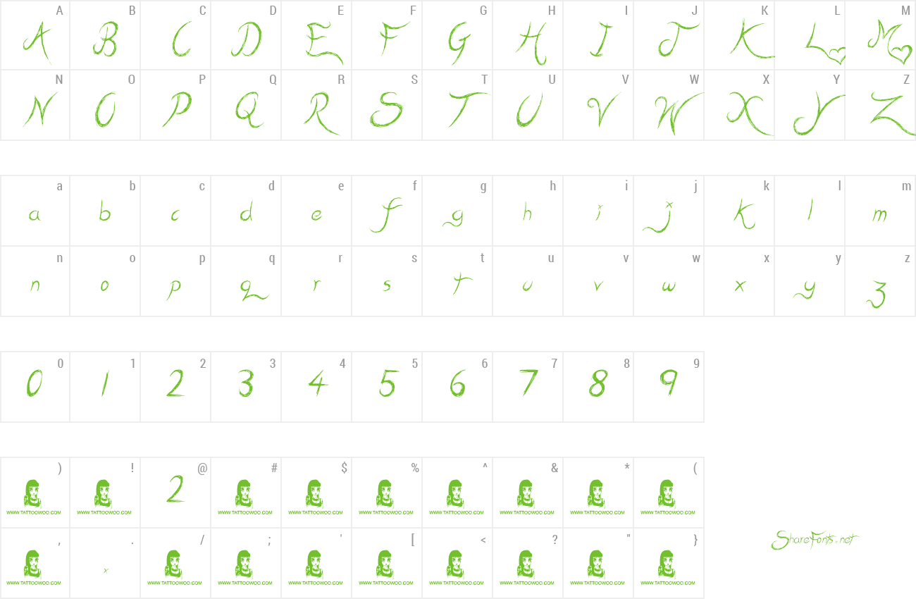 Font Kiss Me Quick preview